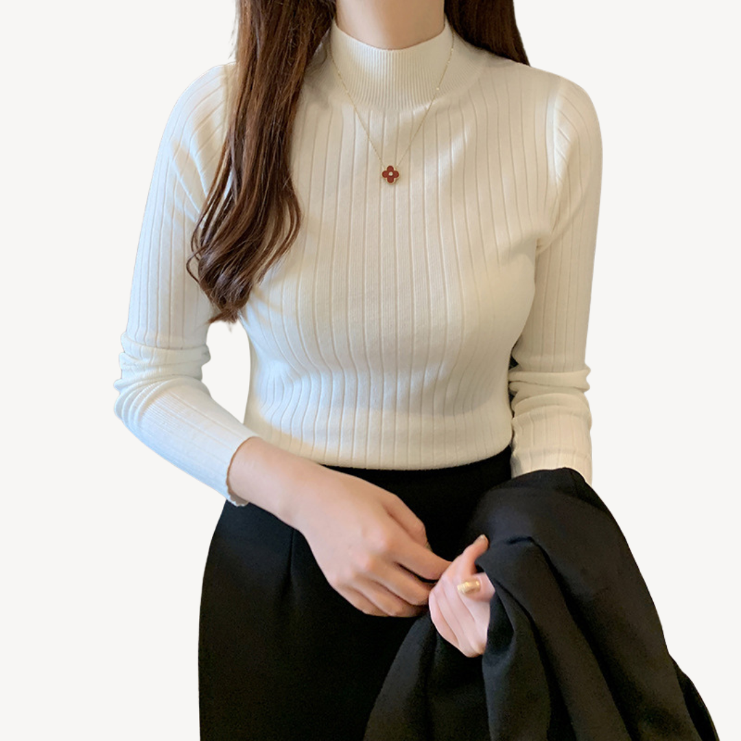 Ribbed Turtleneck Sweater for Women | Loravelle