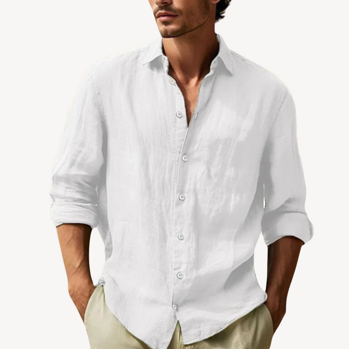 Men's Linen Button-Down Shirt | Loravelle
