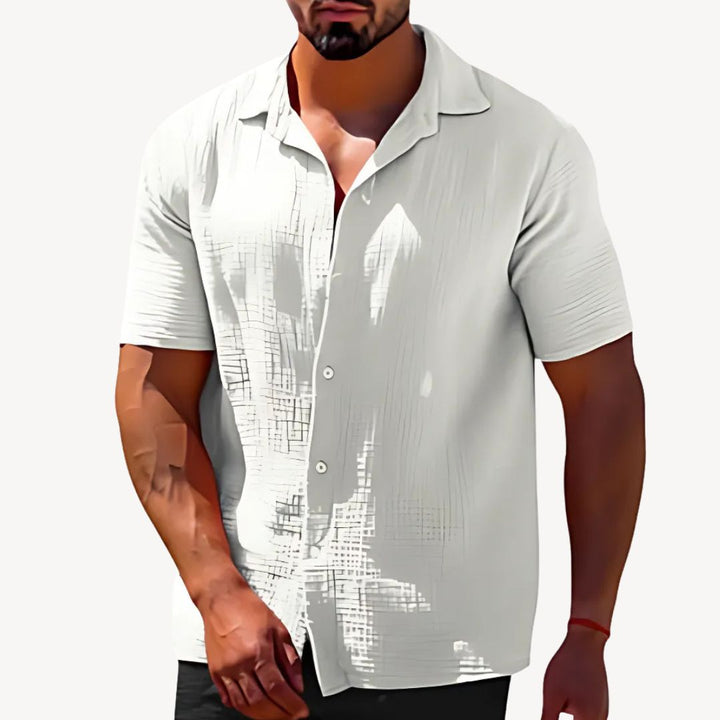 Linen Short Sleeve Shirt Men | Loravelle