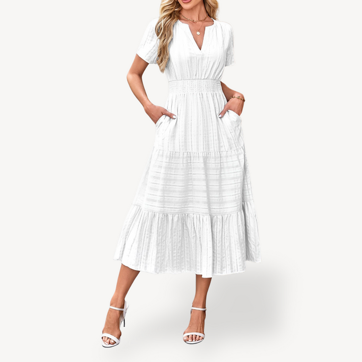 Tiered Midi Dress for Women | Loravelle