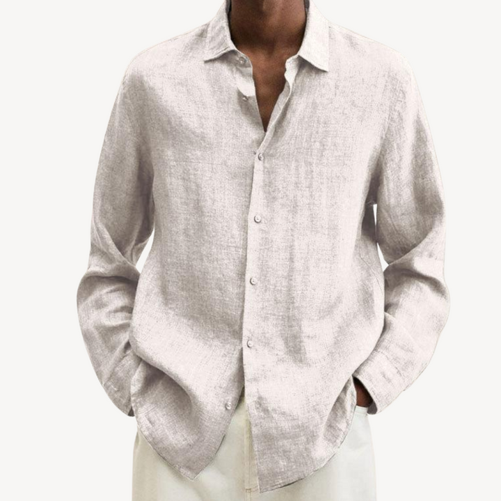 Linen Button-Up Shirt for Men | Loravelle