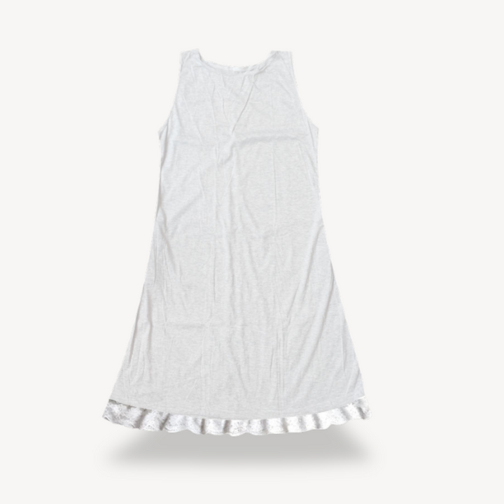 Women's Cotton Lace Hem Dress | Loravelle