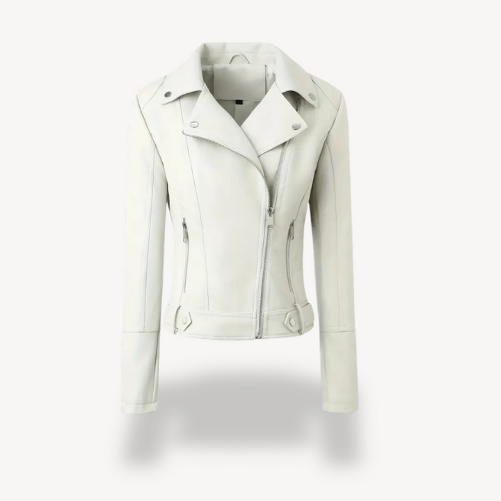 Faux Leather Biker Jacket for Women | Loravelle