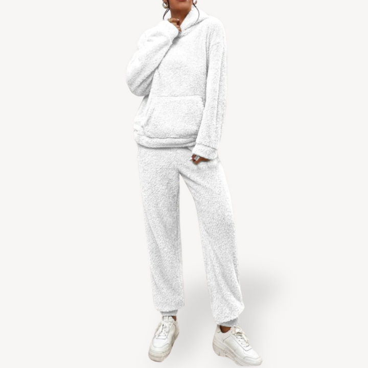 Women’s Plush Fleece Loungewear Set Hoodie | Loravelle