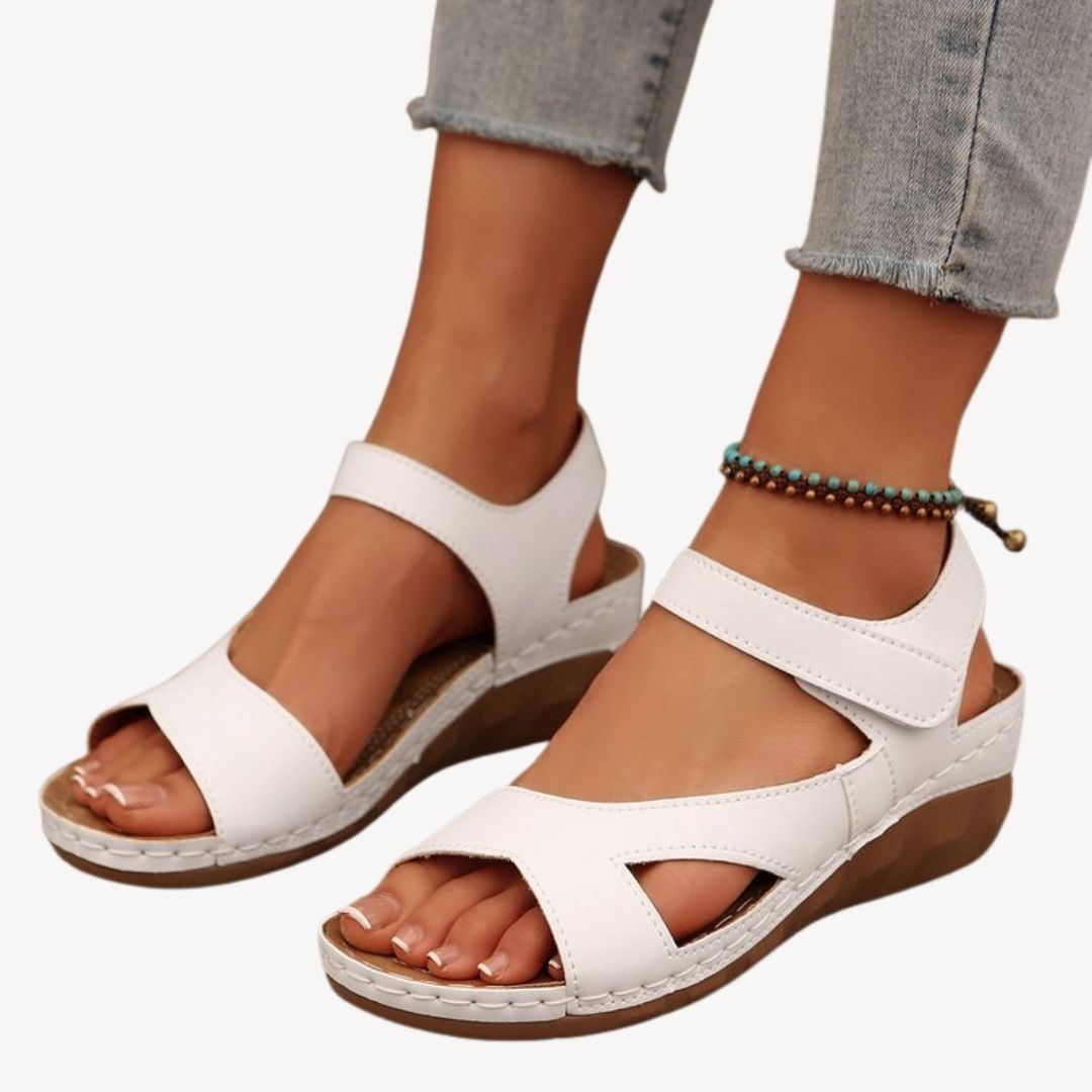 Leather Orthopedic Sandals Women | Loravelle