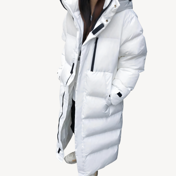 Long Hooded Puffer Coat Women Winter Jacket | Loravelle