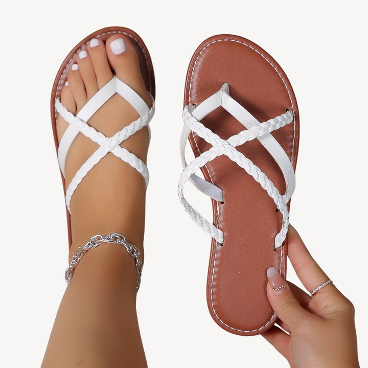 Women's Braided Orthopedic Flat Sandals | Loravelle
