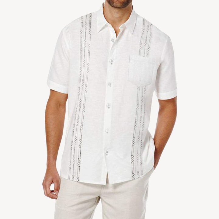 Men's Linen Guayabera Shirt | Loravelle