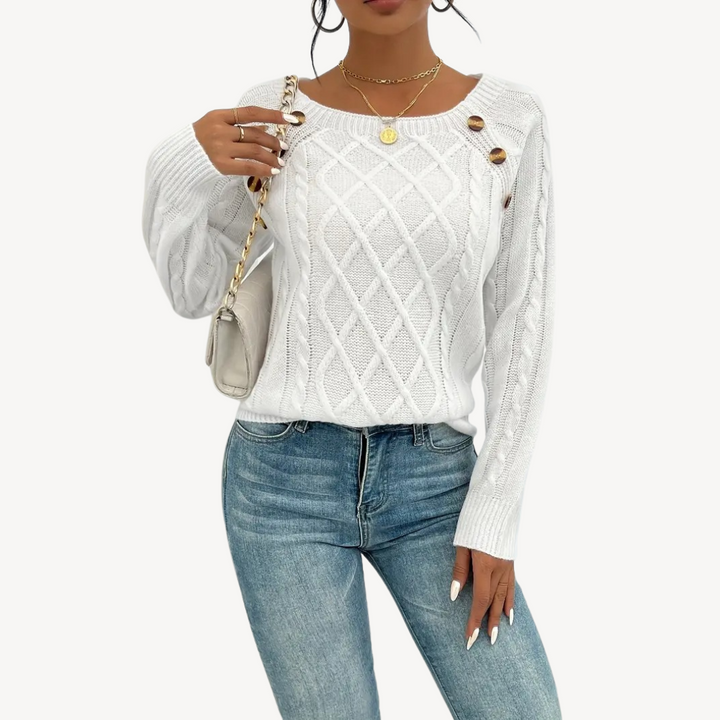 Women’s Button Detail Sweater | Loravelle