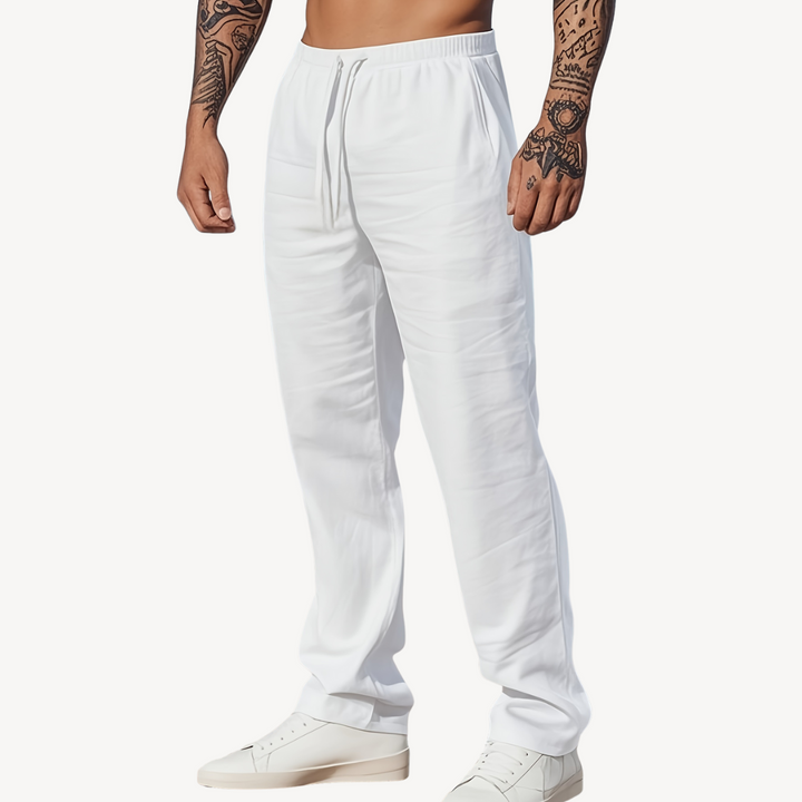 Men’s Linen Drawstring Pants – Casual Comfortable Trousers | Loravelle