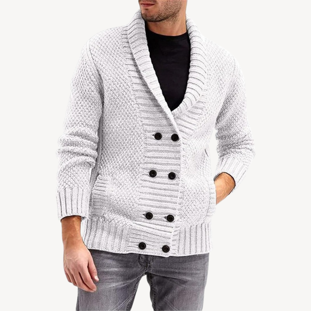 Men’s Button-Up Knit Cardigan Sweater | Loravelle