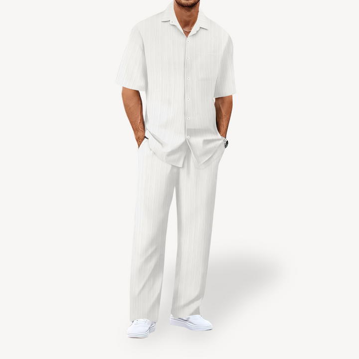 Men's Linen Blend Shirt & Pants Set | Loravelle