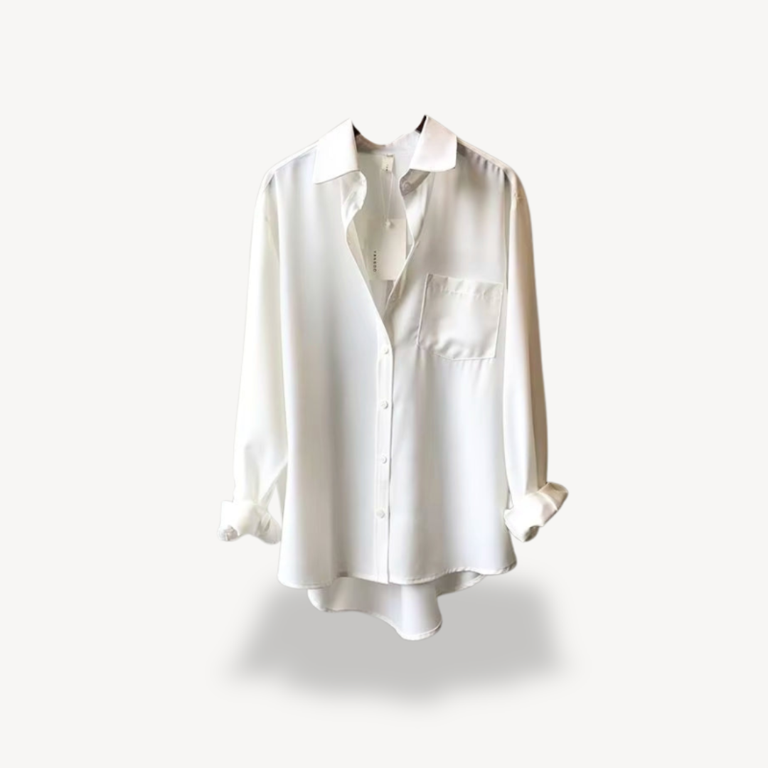 Women's Button-Down Satin Shirt | Loravelle