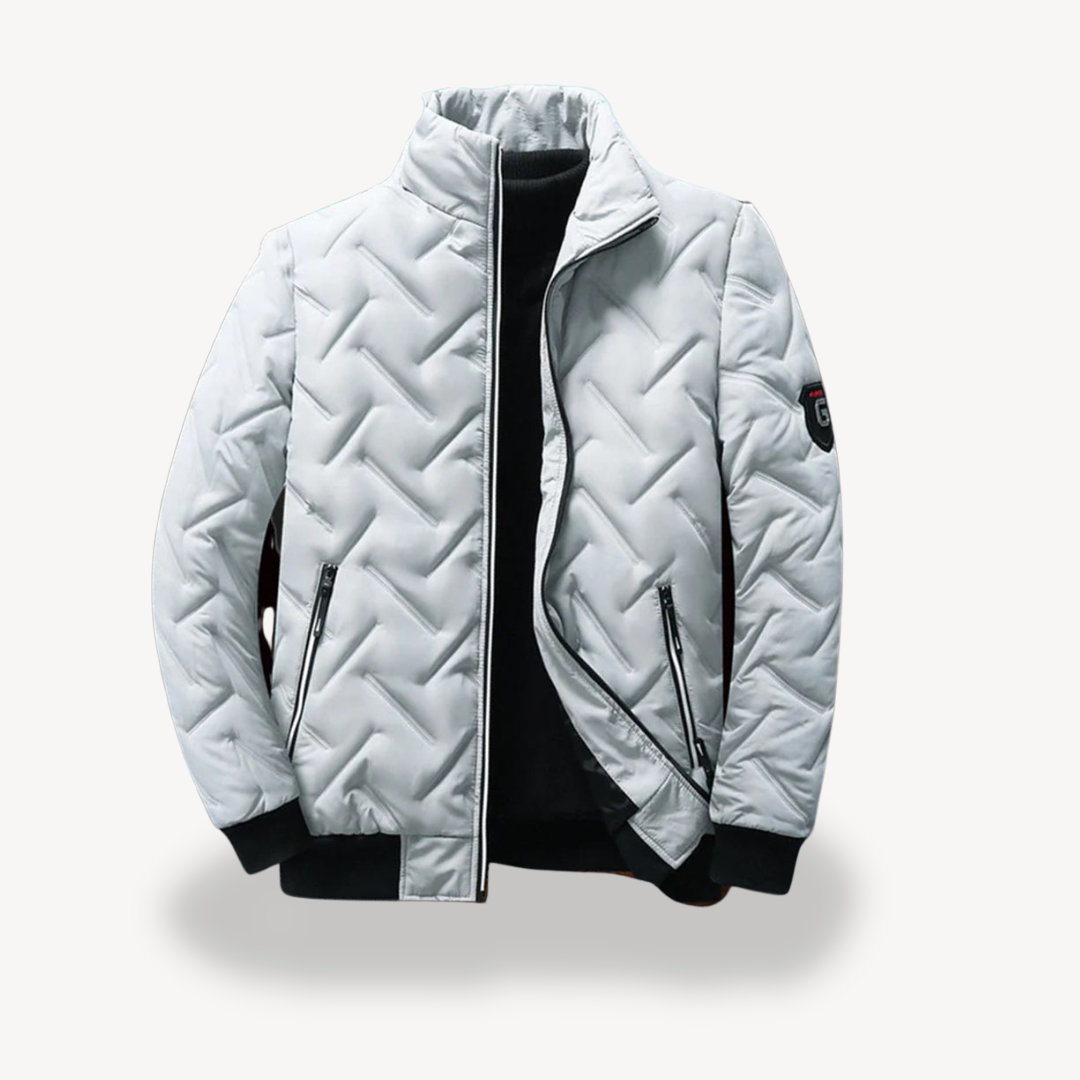 Men's Quilted Puffer Bomber Jacket | Loravelle