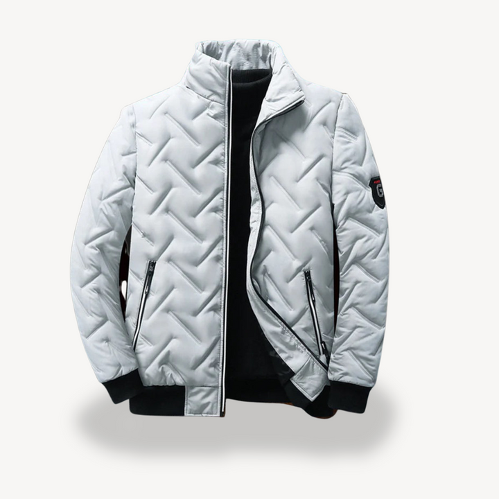 Men's Quilted Puffer Bomber Jacket | Loravelle