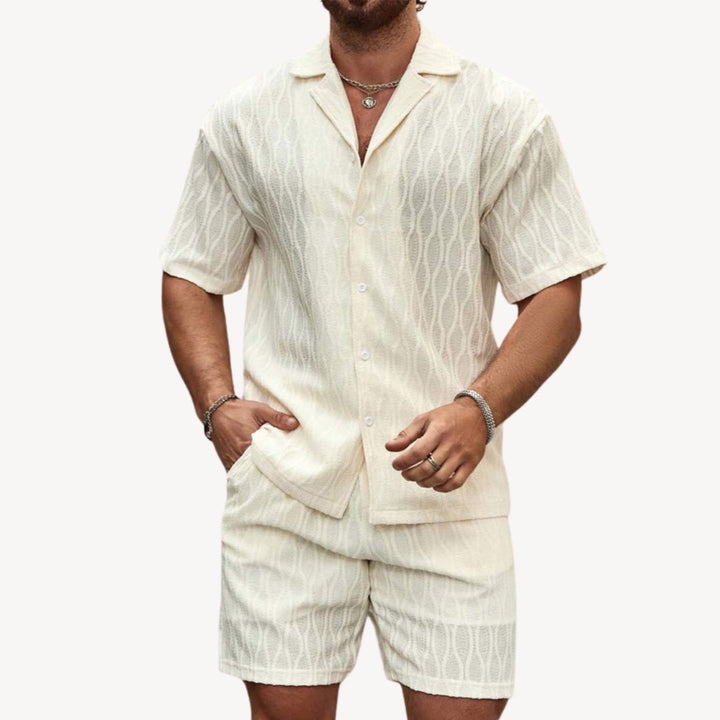 Loravelle | Men's Patterned Knit Summer Set