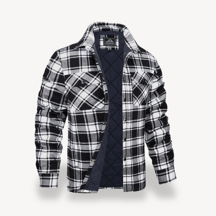 Plaid Fleece Lined Jacket for Men | Loravelle