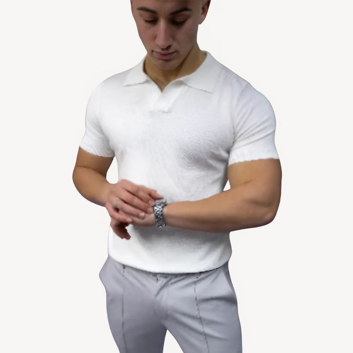 Men's Knit Polo Shirt Casual | Loravelle