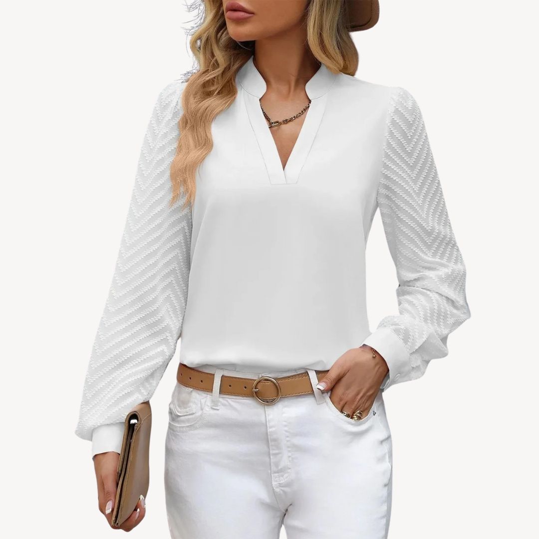 Women's Polyester Long Sleeve Blouse | Loravelle