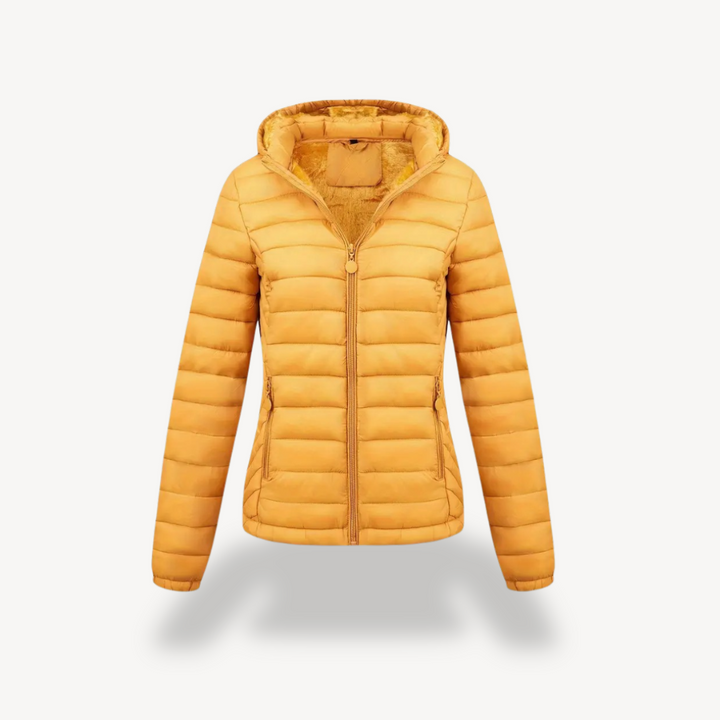 Women’s Quilted Puffer Jacket with Hood | Loravelle