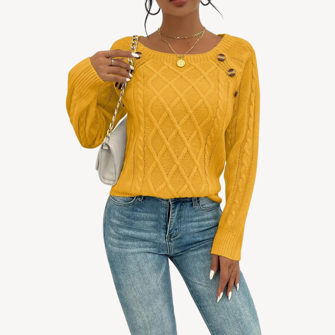 Women’s Button Detail Sweater | Loravelle