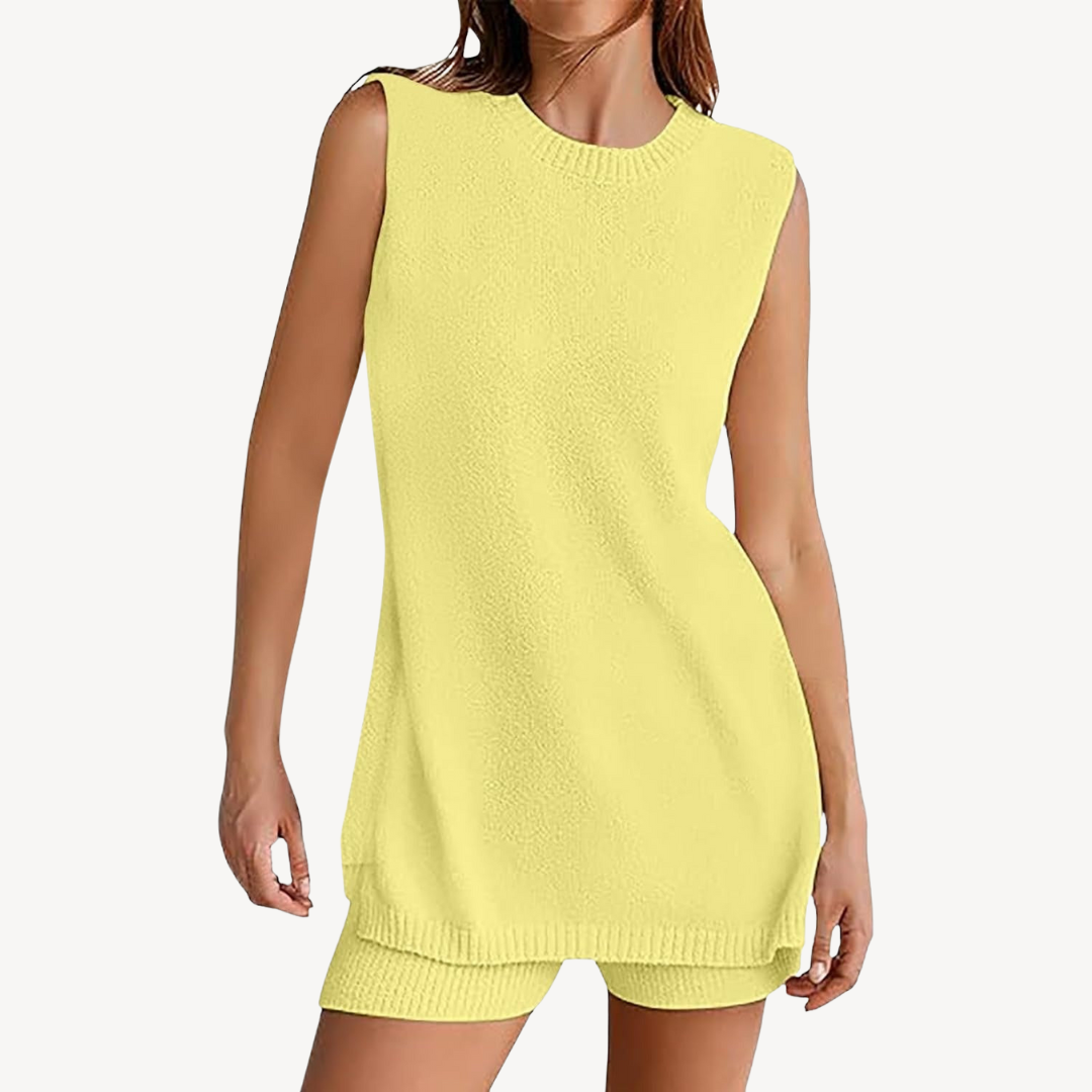 2-Piece Sleeveless Top & Shorts Set for Women | Loravelle