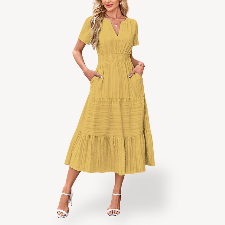 Tiered Midi Dress for Women | Loravelle