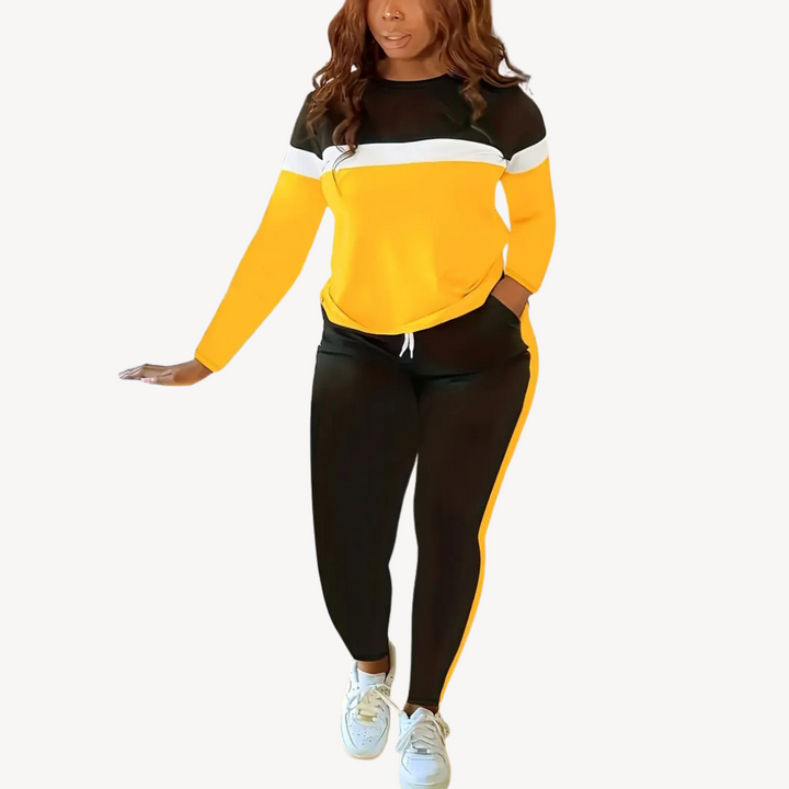Color-Blocked Sweatsuit Set | Loravelle