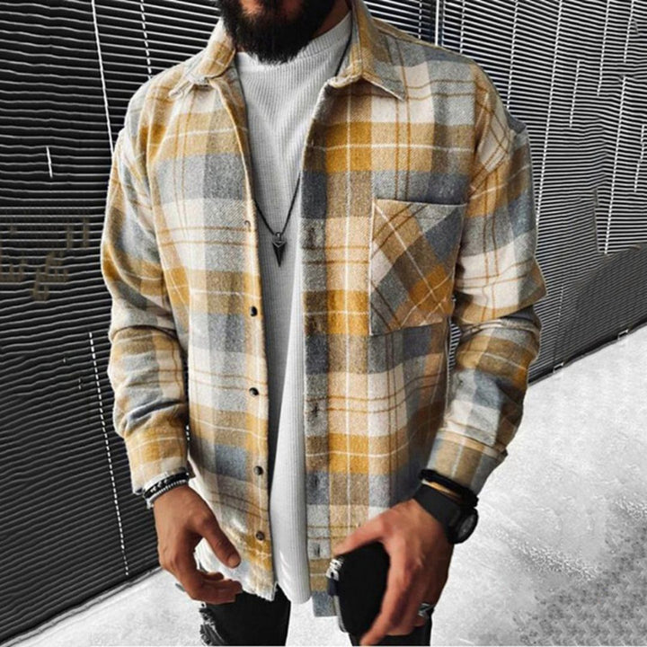 Cotton Plaid Flannel Shirt Men | Loravelle